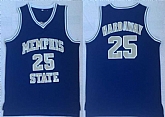 Memphis State University 25 Penny Hardaway Blue College Basketball Jersey,baseball caps,new era cap wholesale,wholesale hats